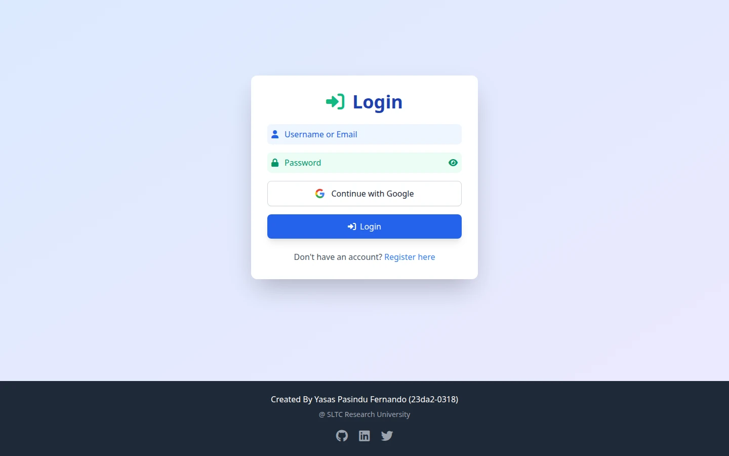 Login with Google OAuth