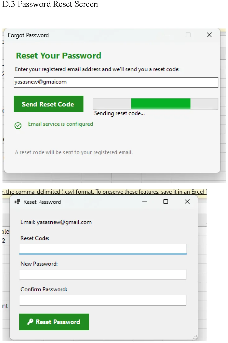 Password reset flow