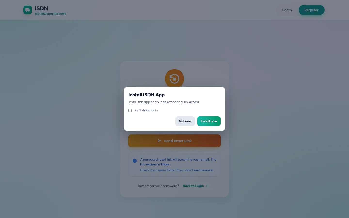 Forgot password