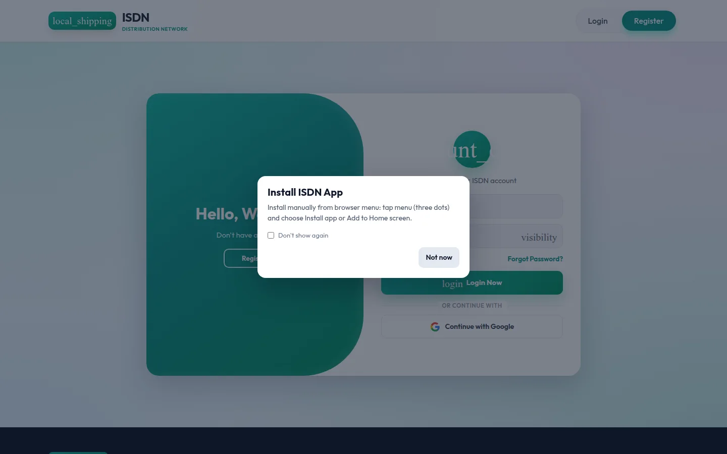 ISDN login