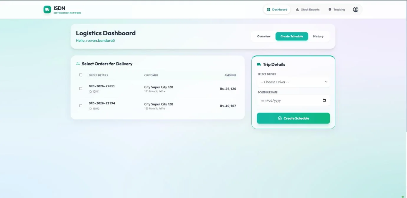 Create delivery schedule