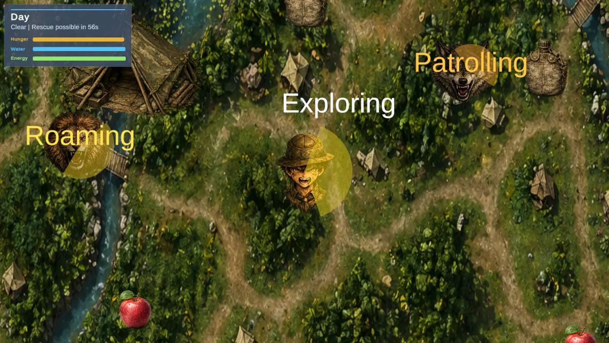Lost Boy Scout Adventure Level 2 gameplay with predators and survival HUD