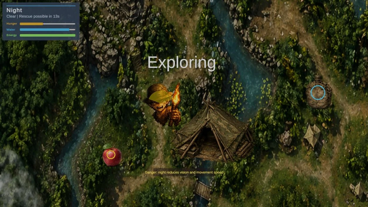 Night condition on the jungle map