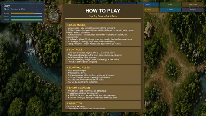 In-game guide menu