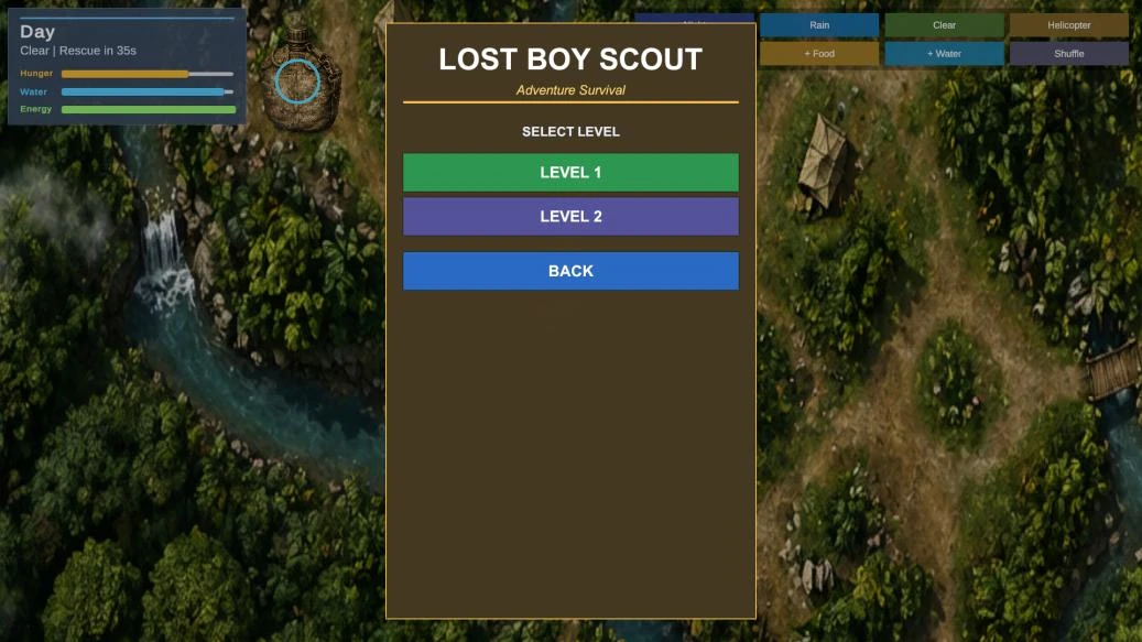 Level selection screen