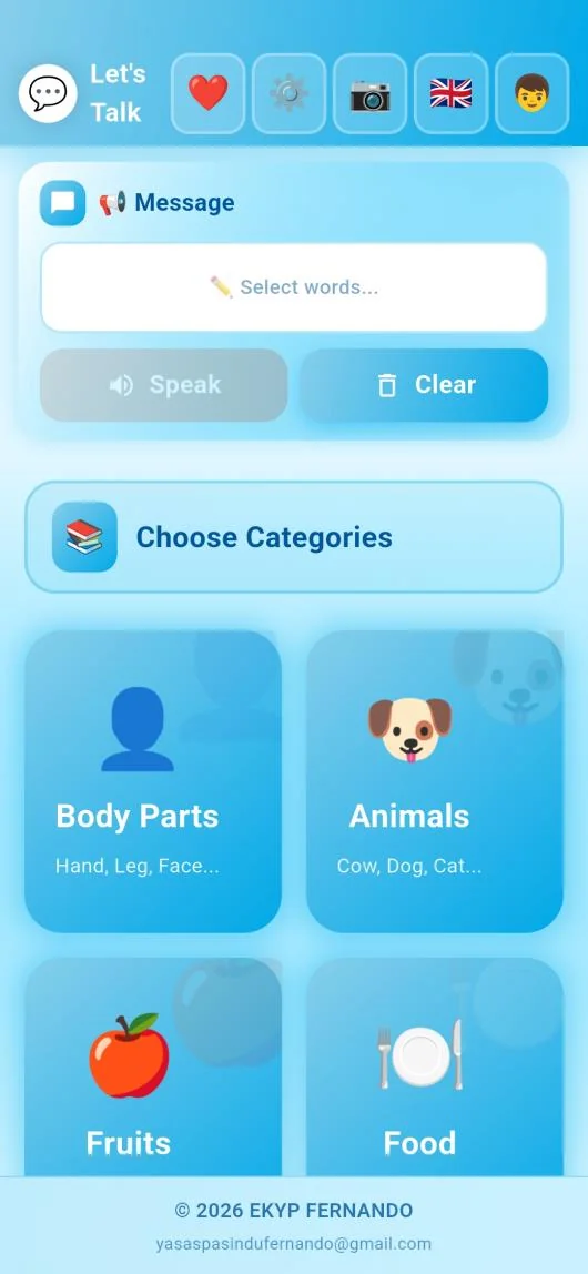 Smart AAC Flutter home screen
