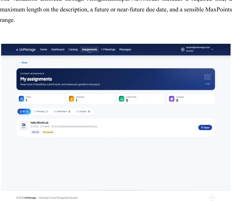 Assignment management