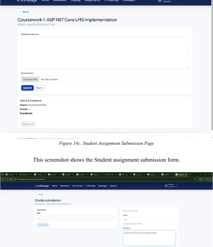 Submission grading UI